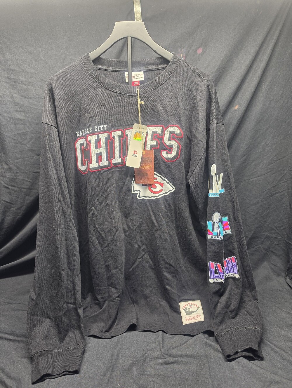 NWT Mitchell & Ness Kansas City Chiefs Training Camp Vintage LS Tee XL NFL